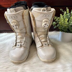 Ride Sash Boa Coiler Women’s Snowboard Boots White Size 6.5